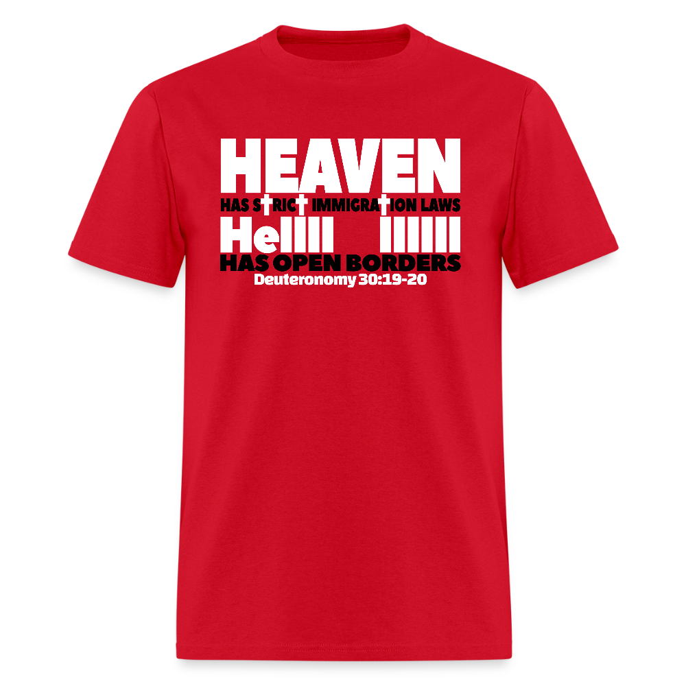 Heaven Has Strict Immigration Laws - red