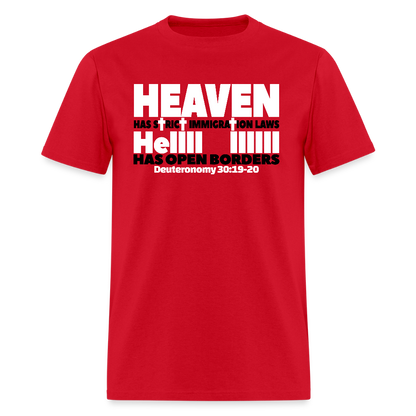 Heaven Has Strict Immigration Laws - red