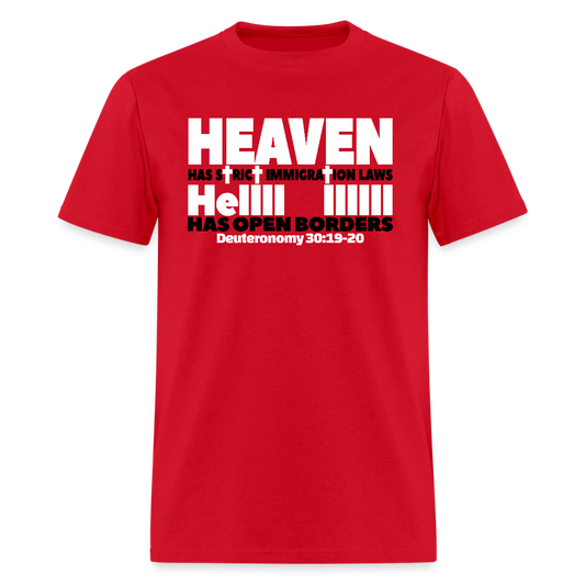 Heaven Has Strict Immigration Laws - red