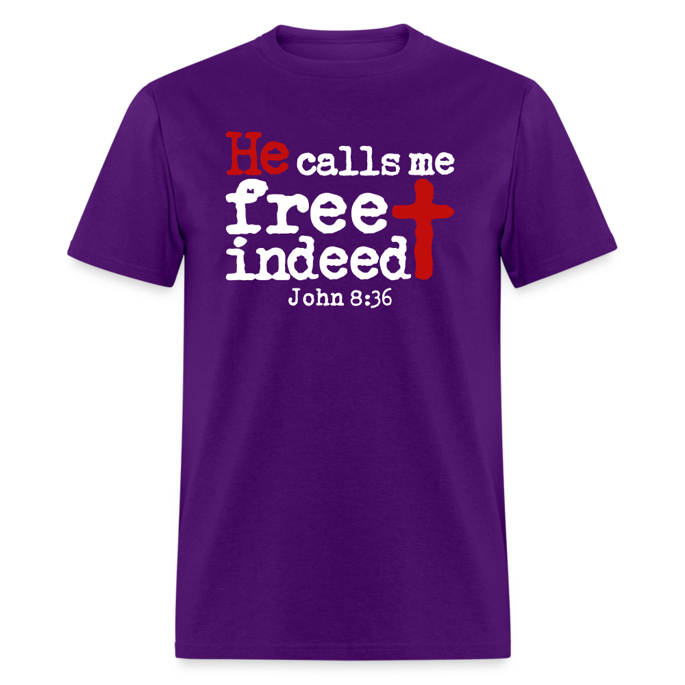 He Calls Me Free Indeed - purple