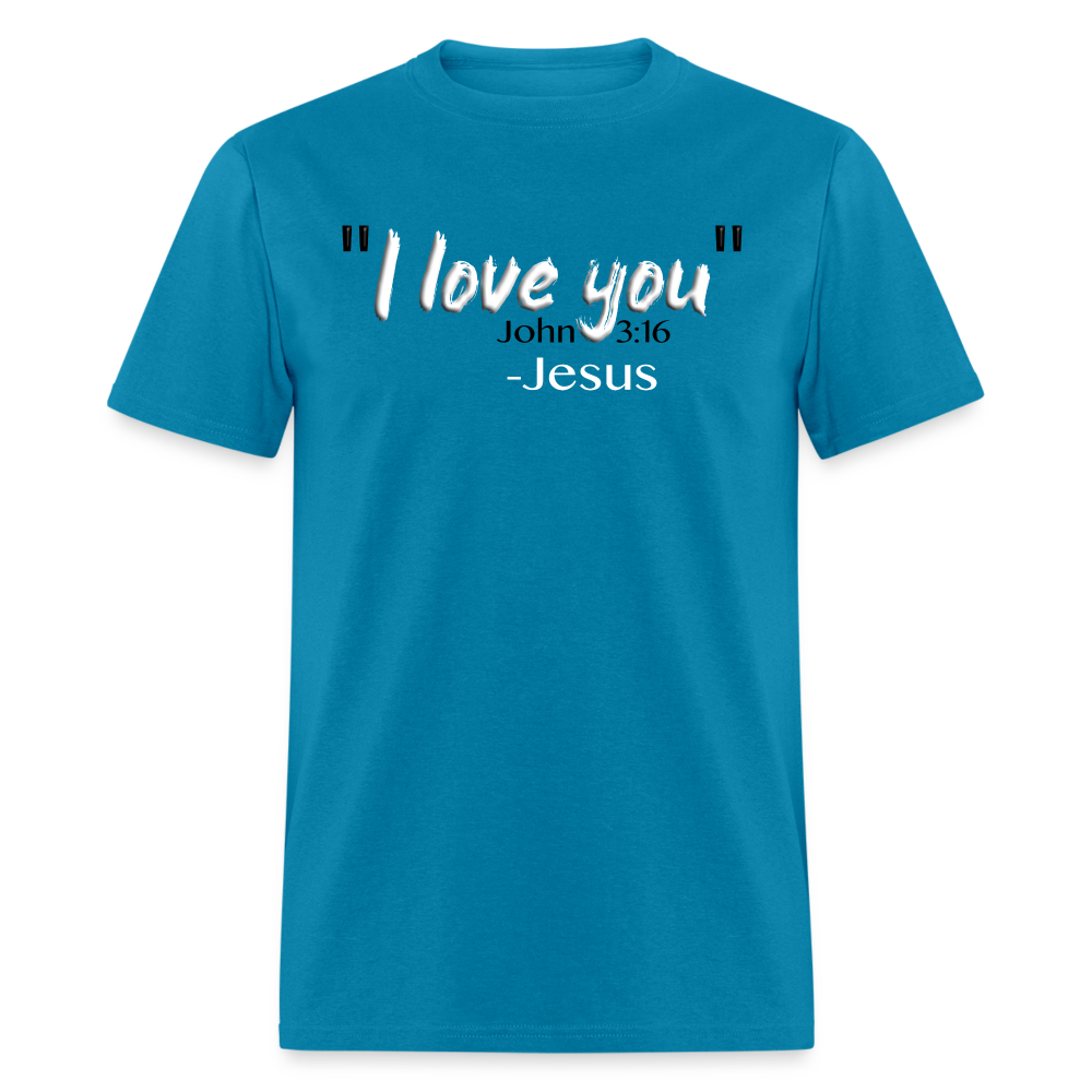 I Love You - turquoise