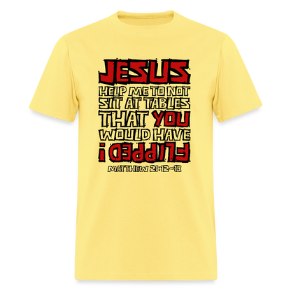 Jesus Flipped - cornsilk