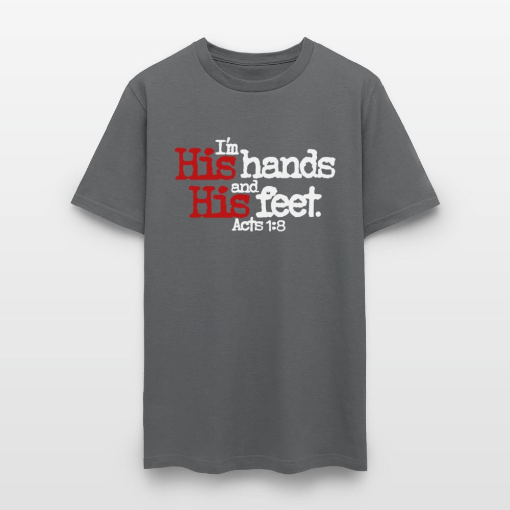I'm His Hands His Feet - charcoal