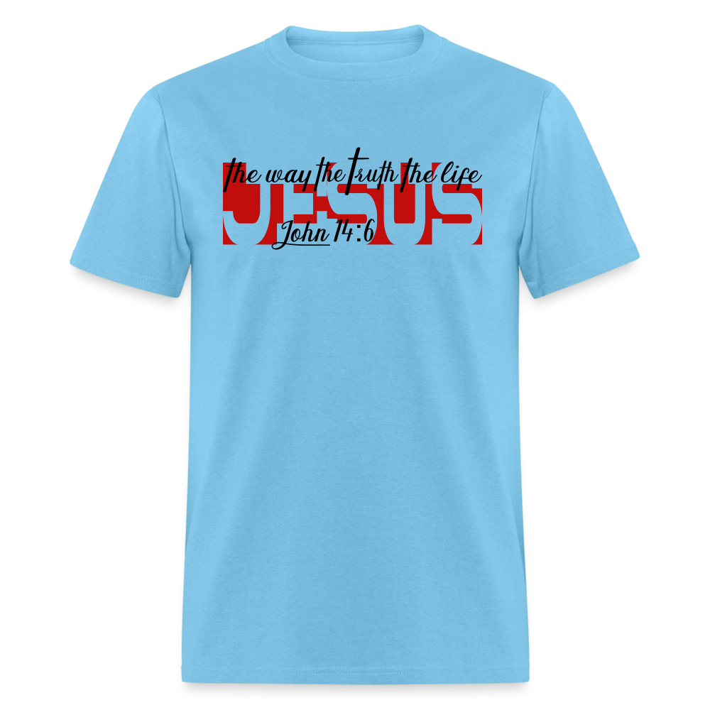 Jesus the Way Truth Life - aquatic blue