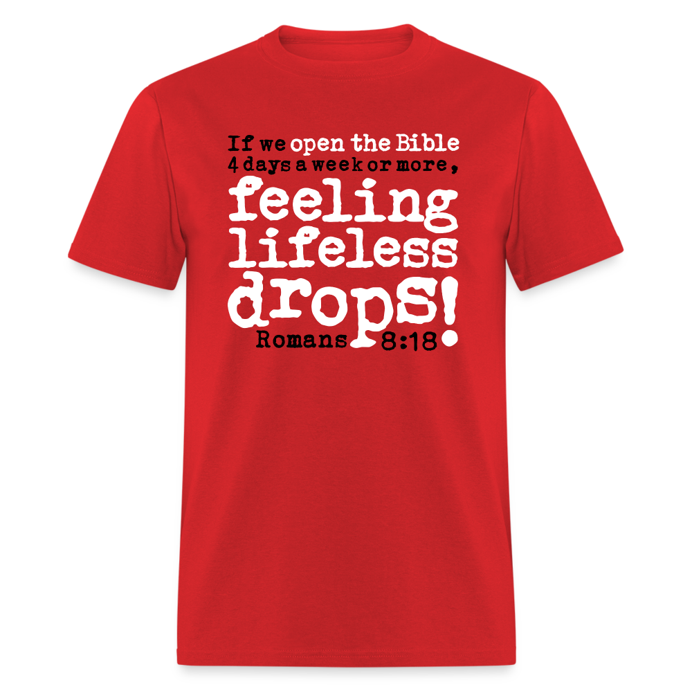 Open Bible Feeling Lifeless Drops - red