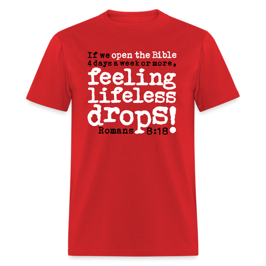 Open Bible Feeling Lifeless Drops - red