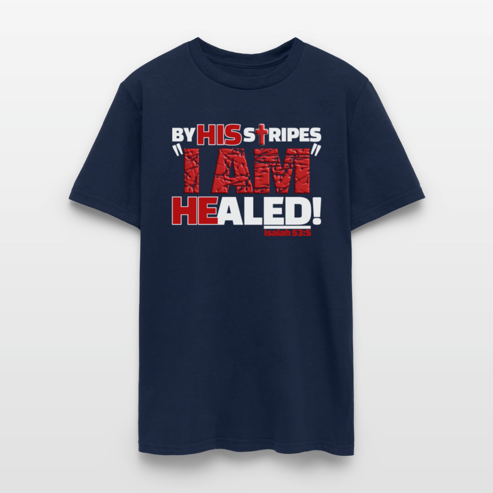 By His Stripes I Am Healed - navy