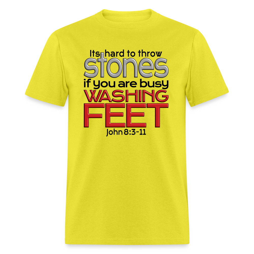 Throwing Stones or Washing Feet - yellow