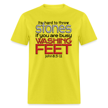 Throwing Stones or Washing Feet - yellow