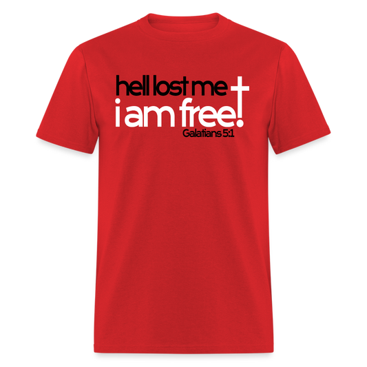 Hell Lost Me I Am Free - red