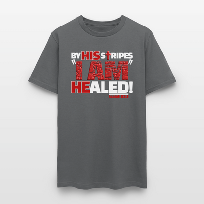 By His Stripes I Am Healed - charcoal