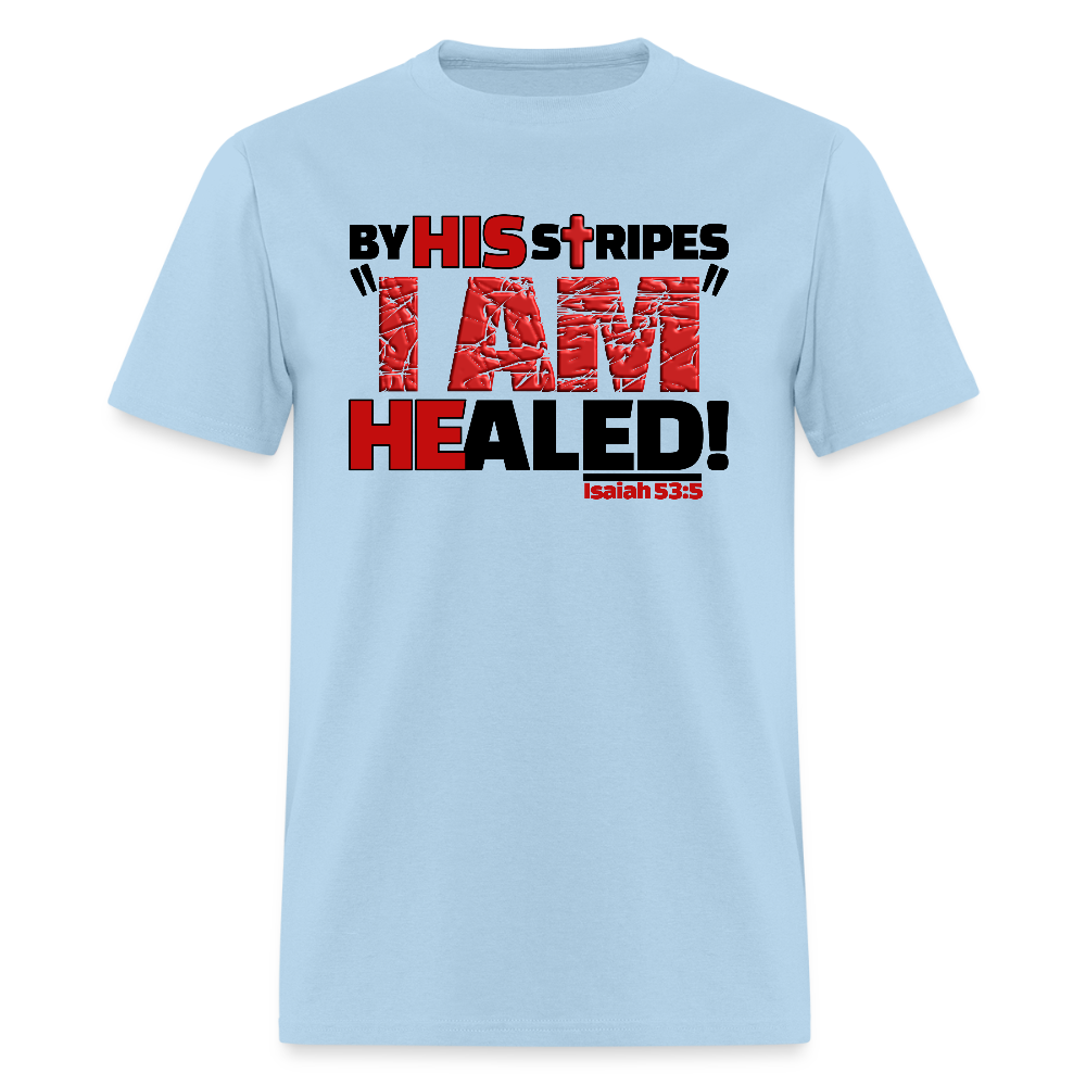 By His Stripes I Am Healed - powder blue