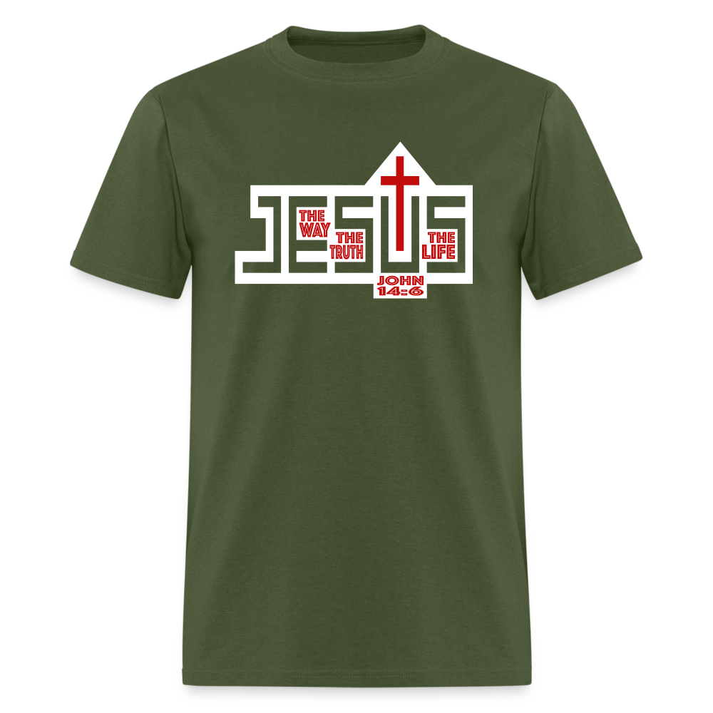 Jesus The Way Truth Life - military green