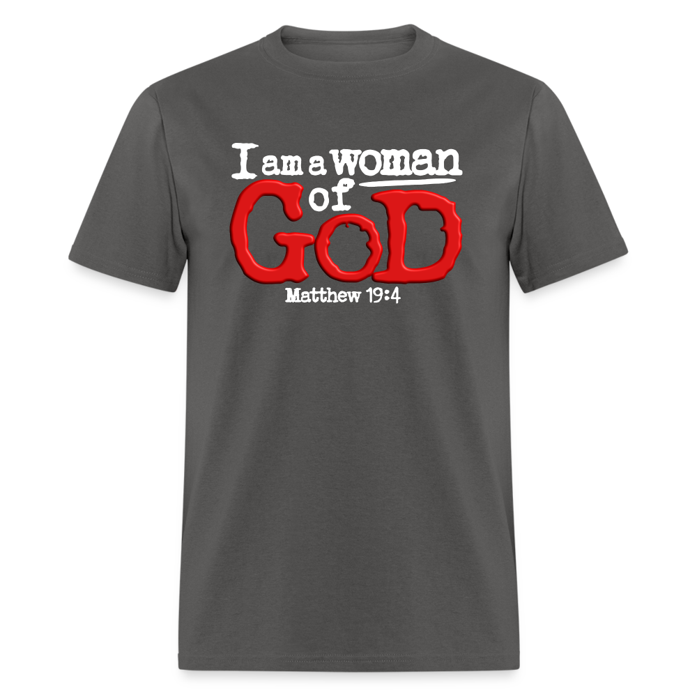 I Am a Woman of God - charcoal