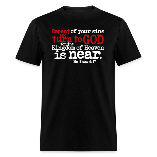 Repent and Turn to God - black
