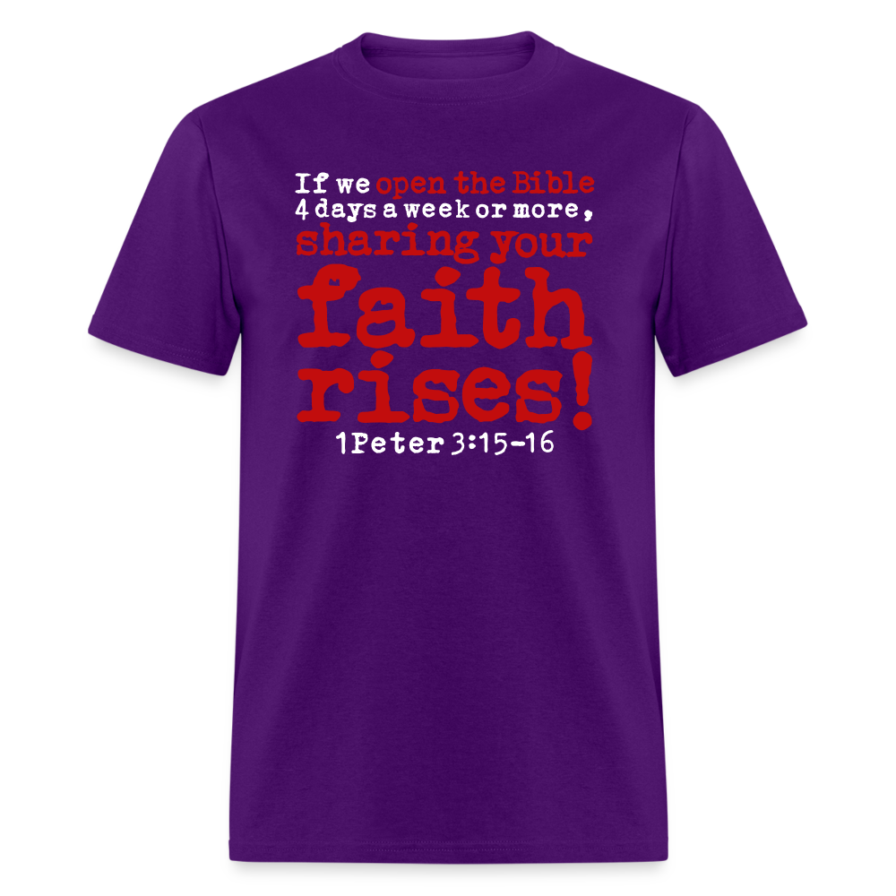 Open Bible Sharing Faith Rises - purple