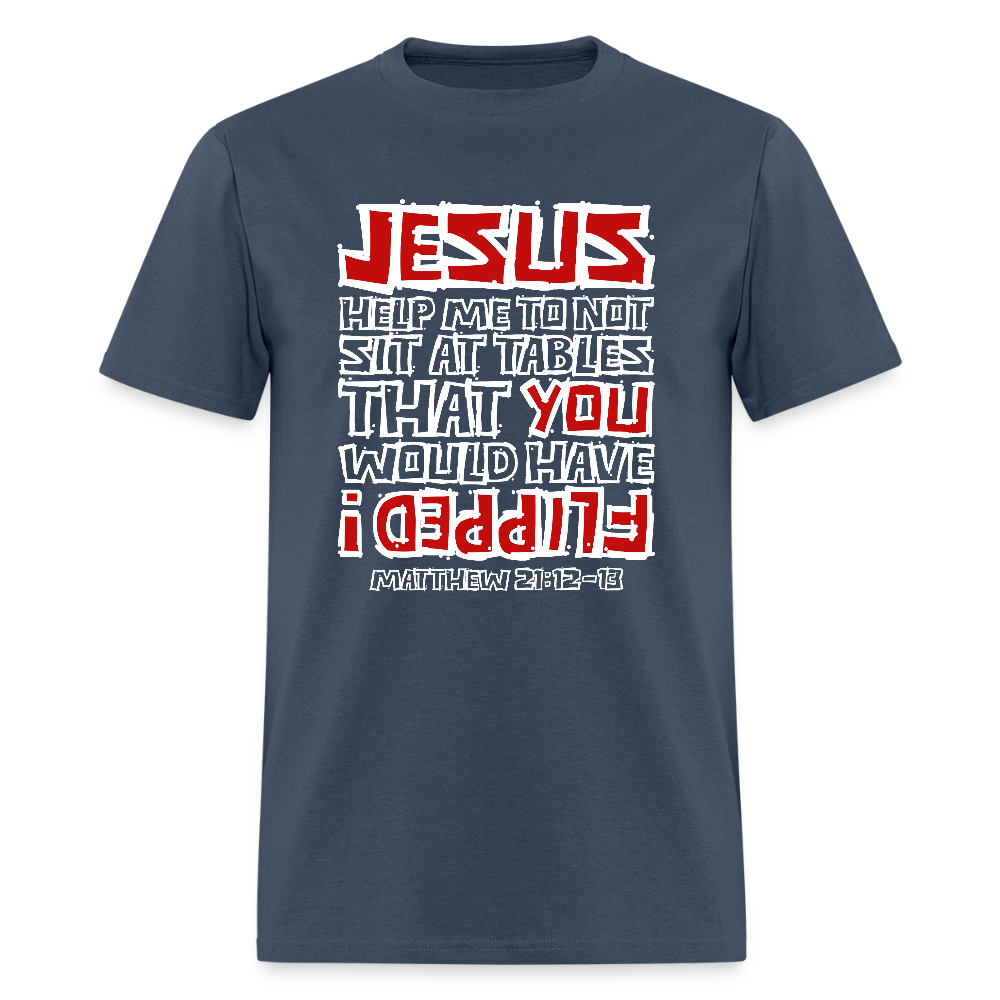 Jesus Flipped -  blue dusk