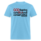 God Fearing Constitutional Conservative - aquatic blue