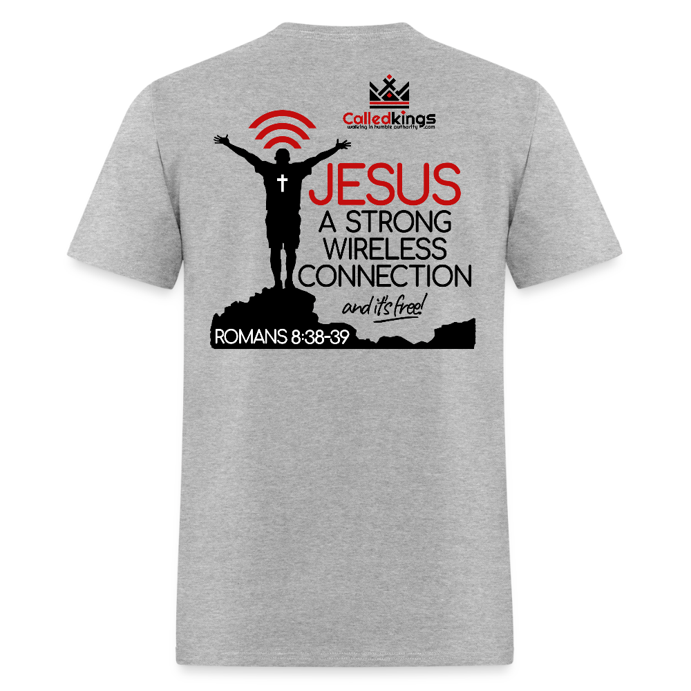 Jesus Strong Wireless Connection - heather gray