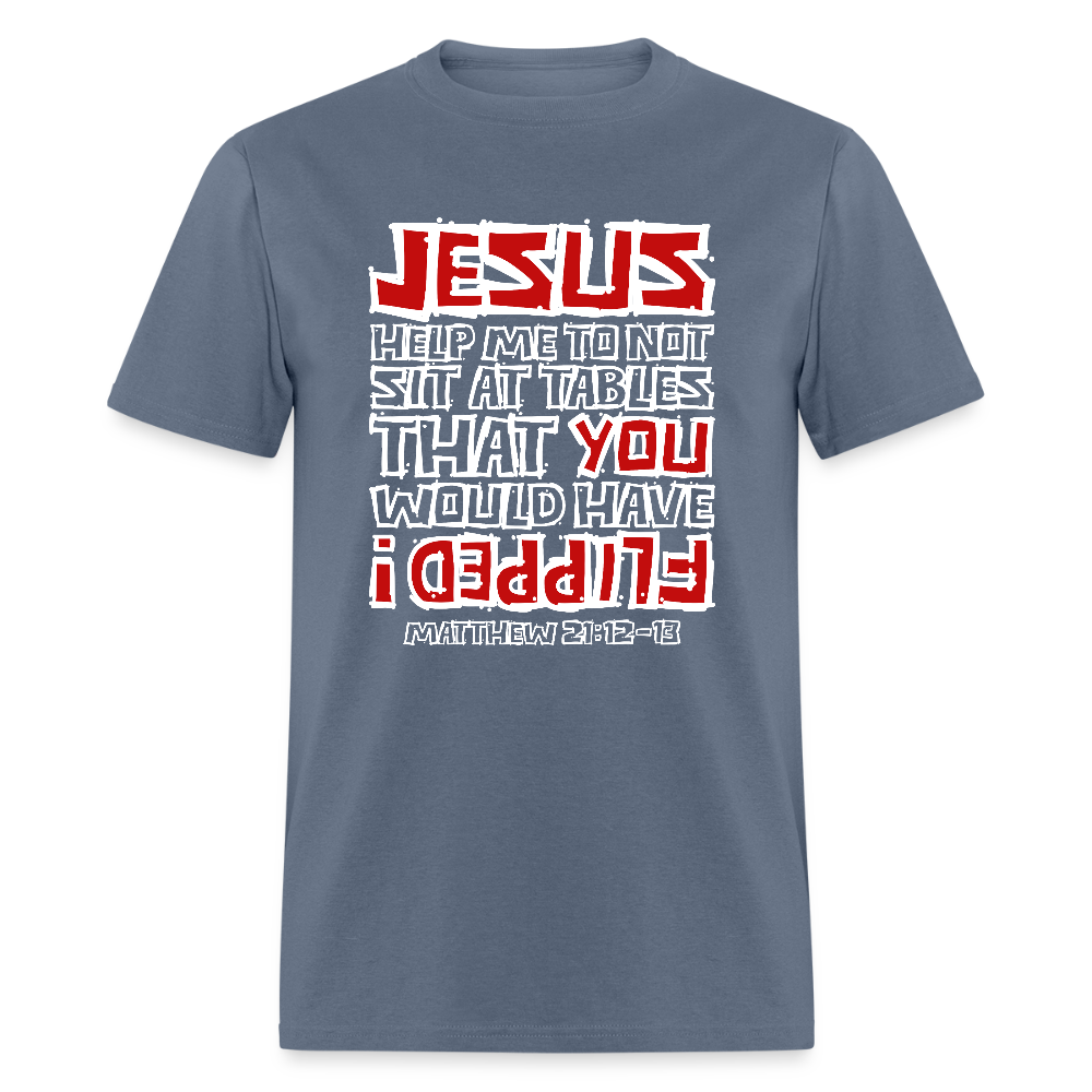 Jesus Flipped - denim