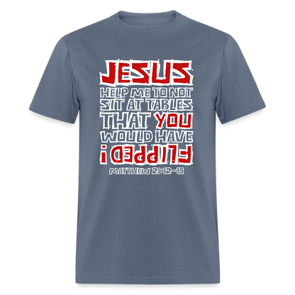 Jesus Flipped - denim