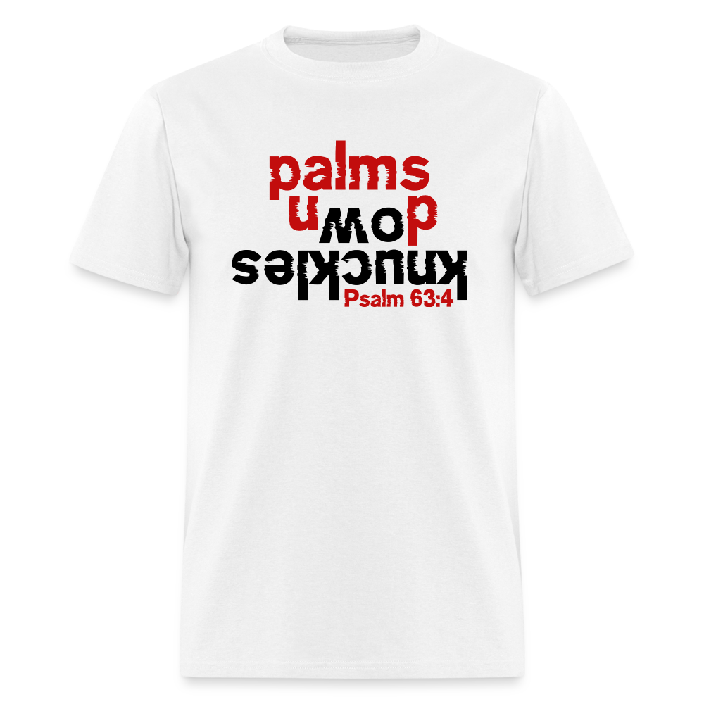 Knuckles Down Palms Up - white