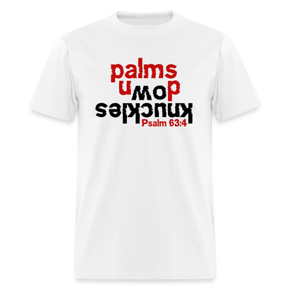 Knuckles Down Palms Up - white