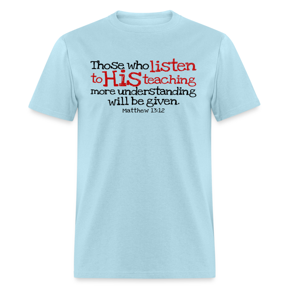 Listen to His Teaching - powder blue