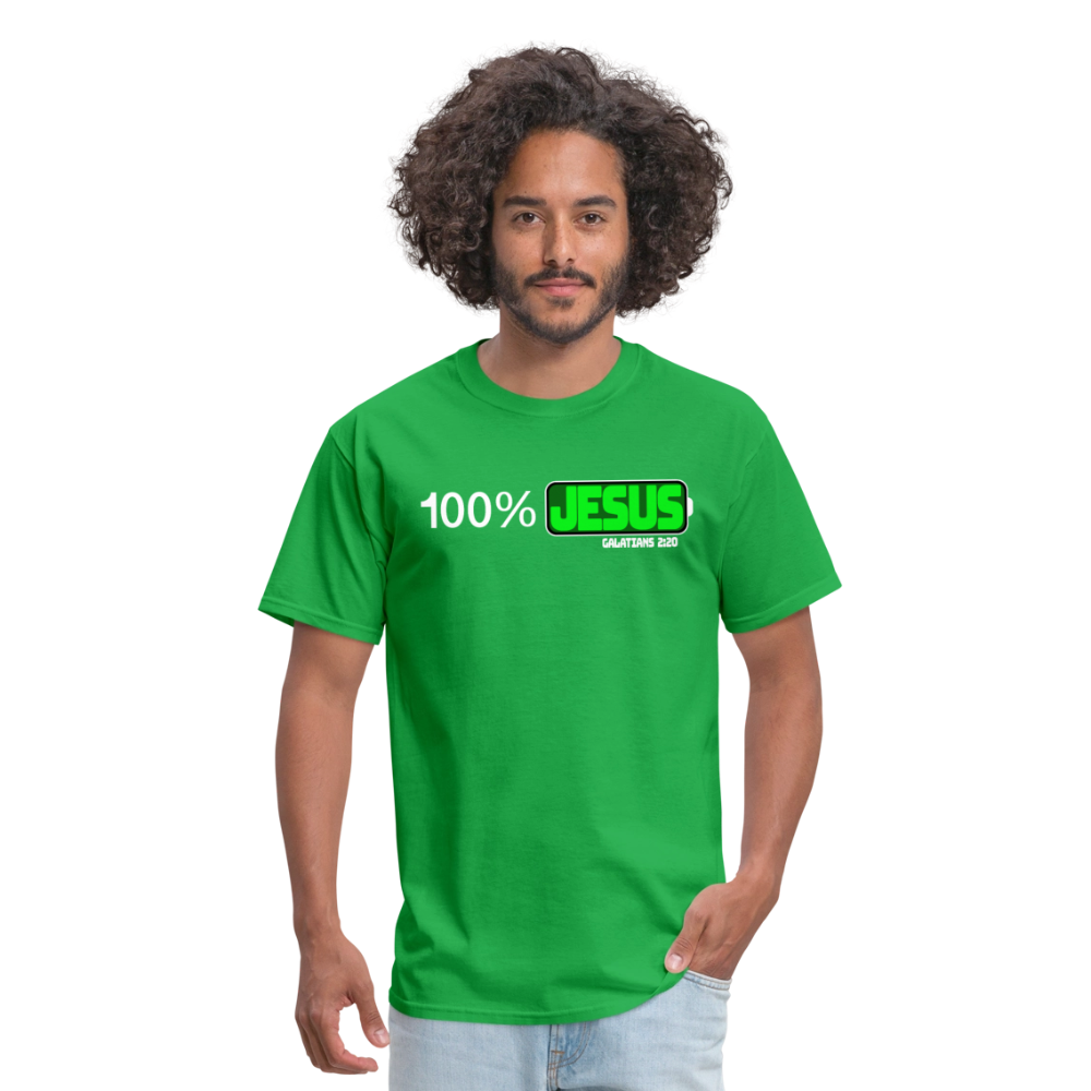100% Jesus - bright green