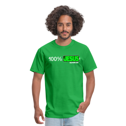 100% Jesus - bright green