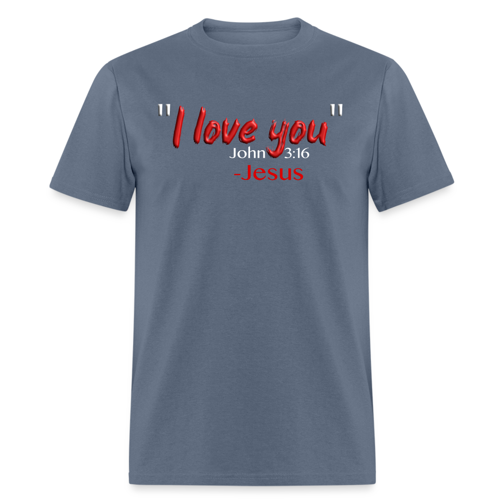 I Love You - denim