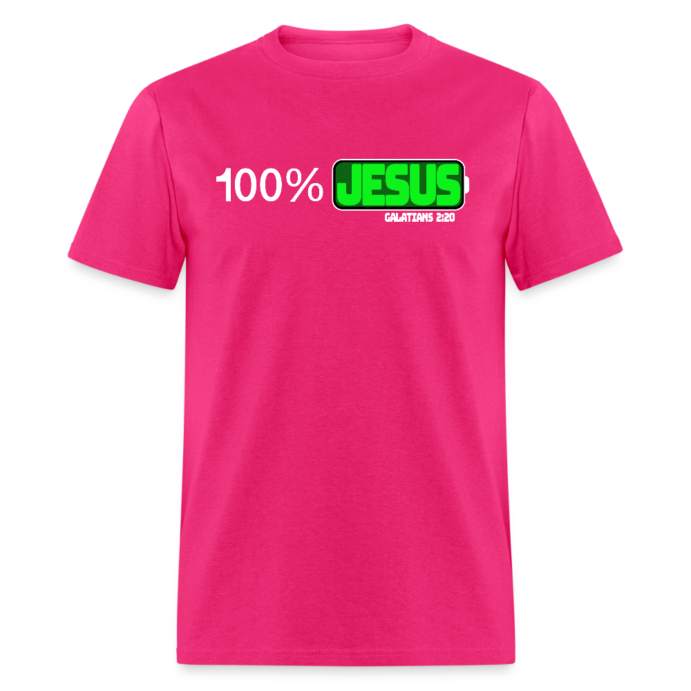 100% Jesus - fuchsia