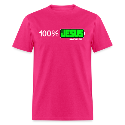 100% Jesus - fuchsia