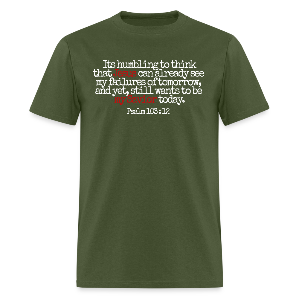 Jesus Sees My Failures - military green