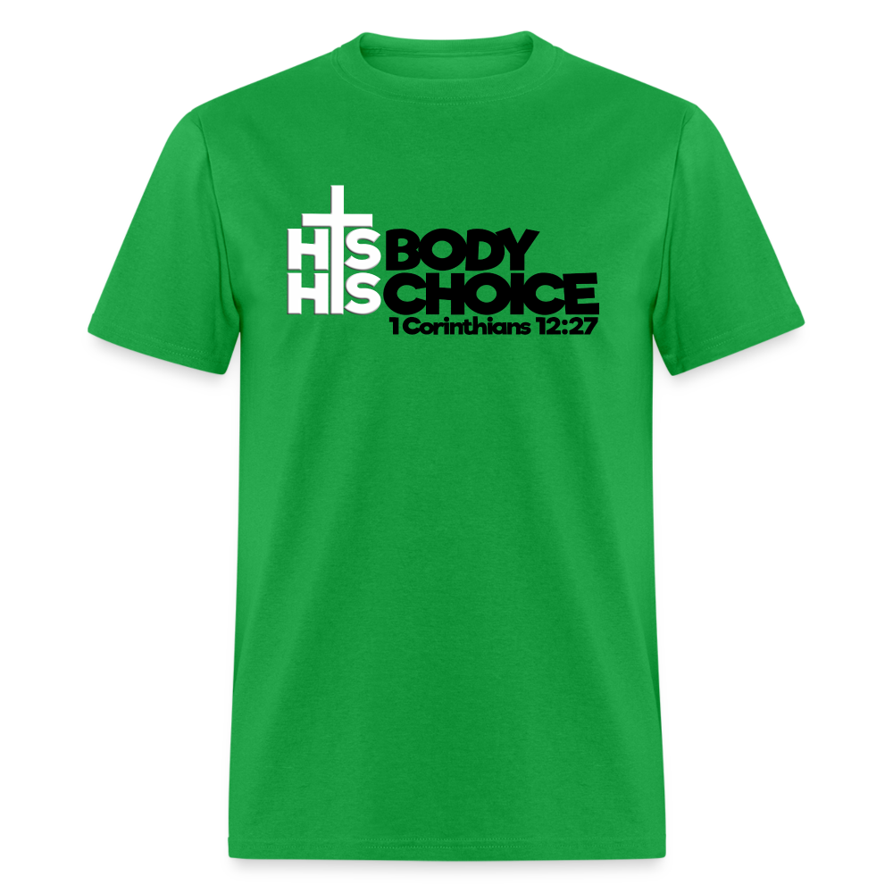 His Body His Choice - bright green