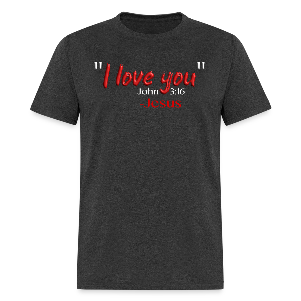 I Love You - heather black