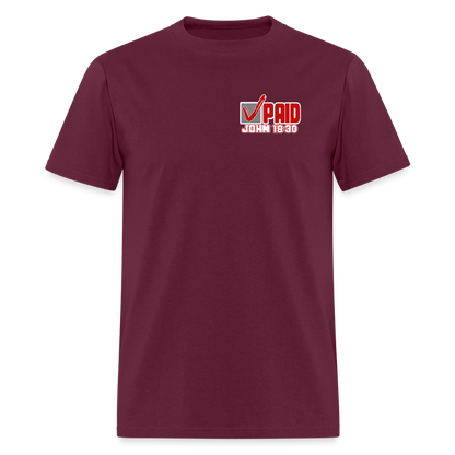 Debt Paid in Full - burgundy