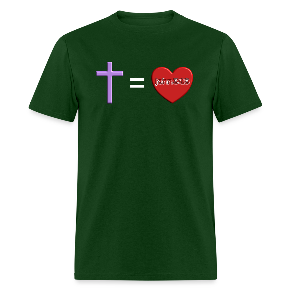 Cross = Love - forest green