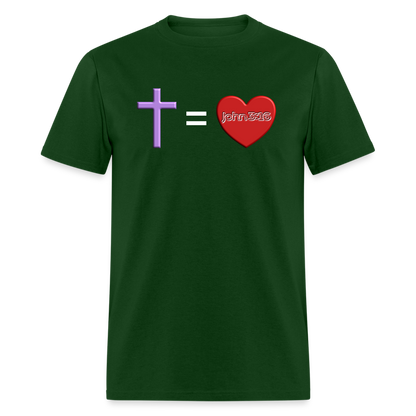 Cross = Love - forest green