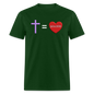 Cross = Love - forest green