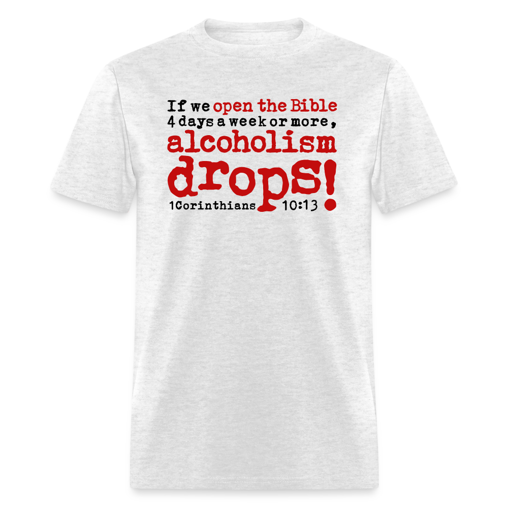Open Bible Alcoholism Drops - light heather gray