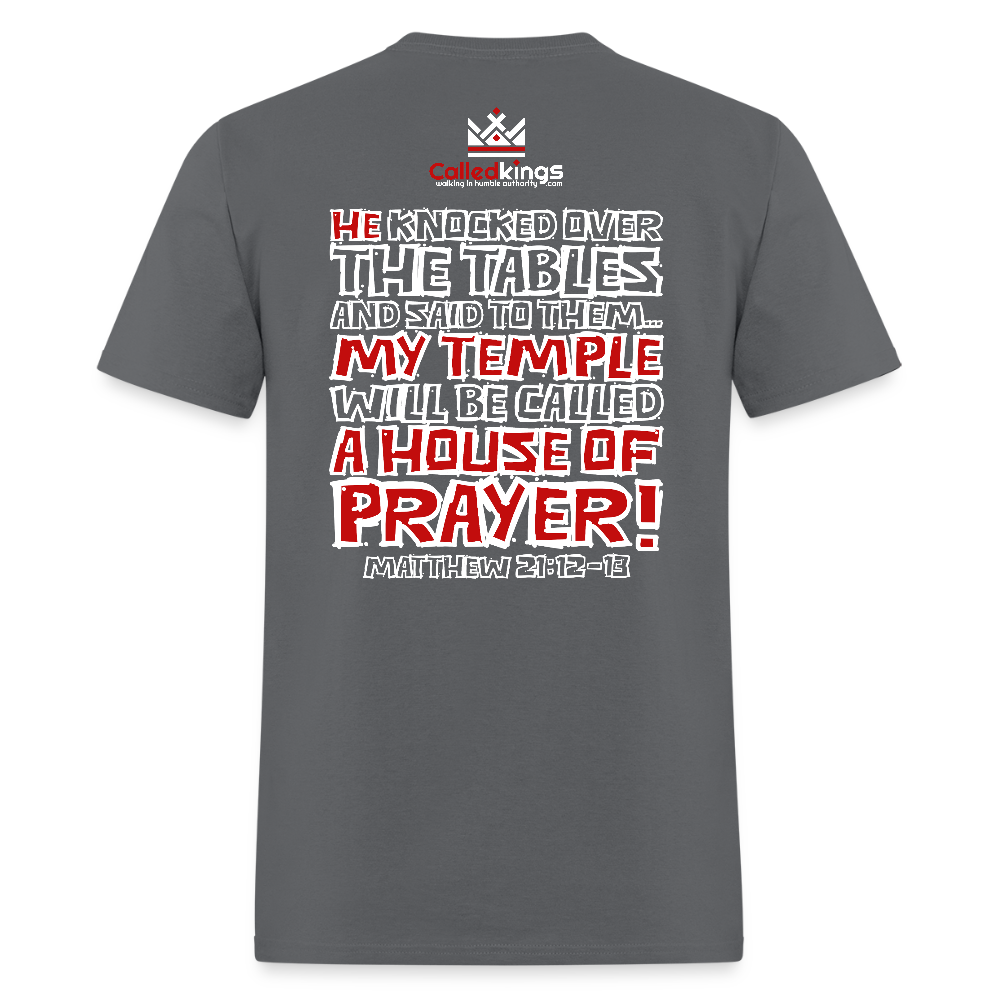 Jesus Flipped - charcoal