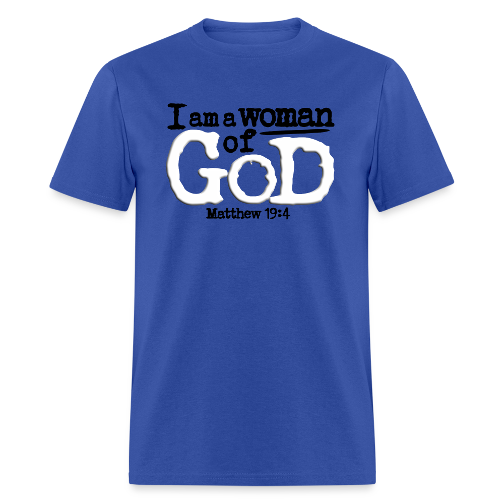 I Am a Woman of God - royal blue