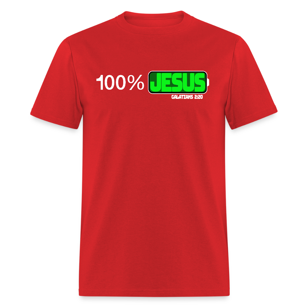 100% Jesus - red