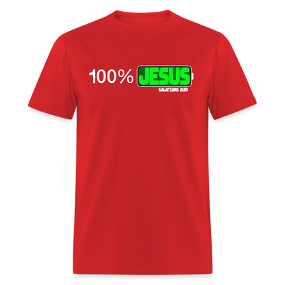 100% Jesus - red