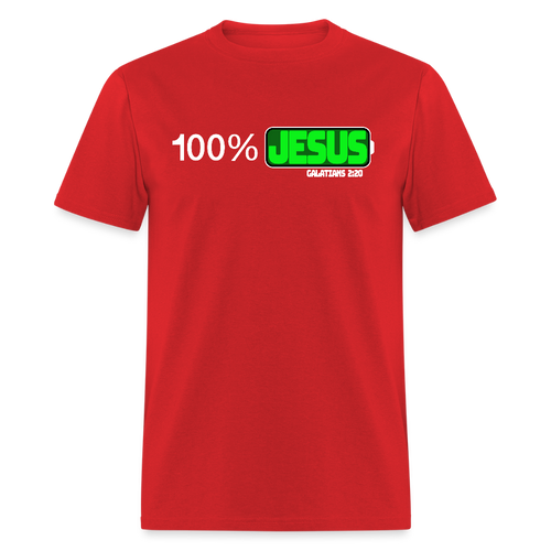 100% Jesus - red