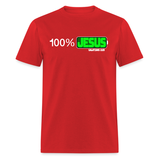 100% Jesus - red