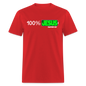 100% Jesus - red