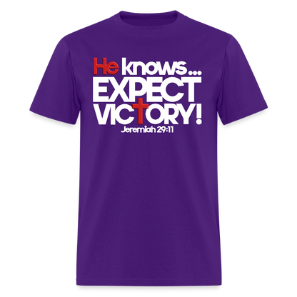 He Knows Expect Victory - purple