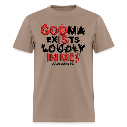 Godma Exists Loudly In Me - brown savana